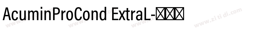 AcuminProCond ExtraL字体转换